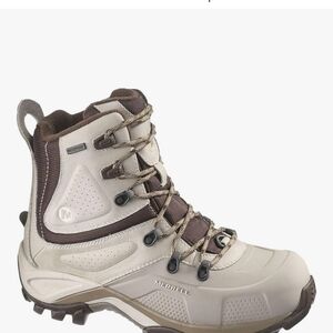 Merrell Women's Leather Beige and Dark Brown Snow Boots/Hiking Boots/Rain Boots